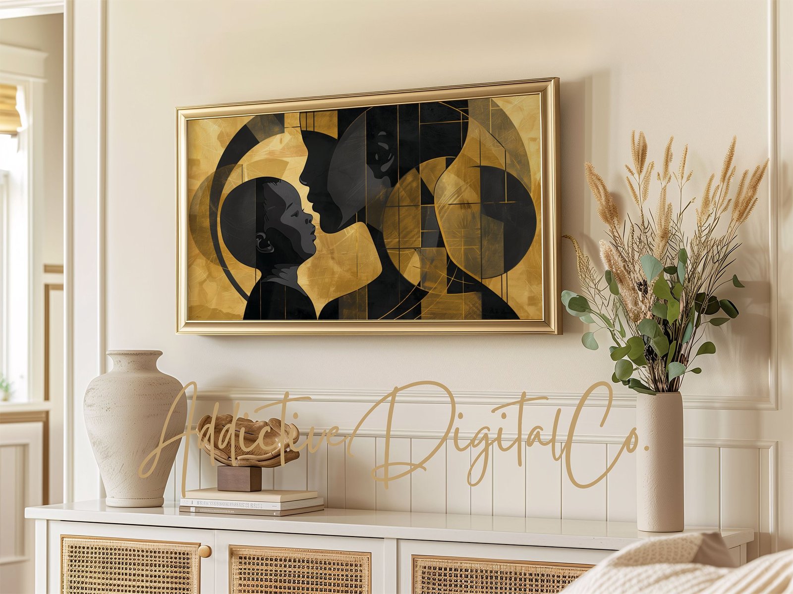 Motherly Love Frame Tv Art, Mother's Day Art Tv Decor, Abstract Mother Child Tv Screensaver Jpg, Geometric Frame Tv Art - Image 8