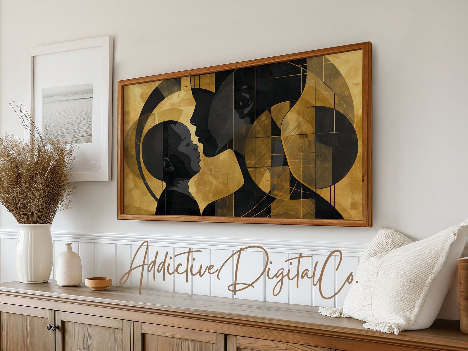 Motherly Love Frame Tv Art, Mother's Day Art Tv Decor, Abstract Mother Child Tv Screensaver Jpg, Geometric Frame Tv Art - Image 4