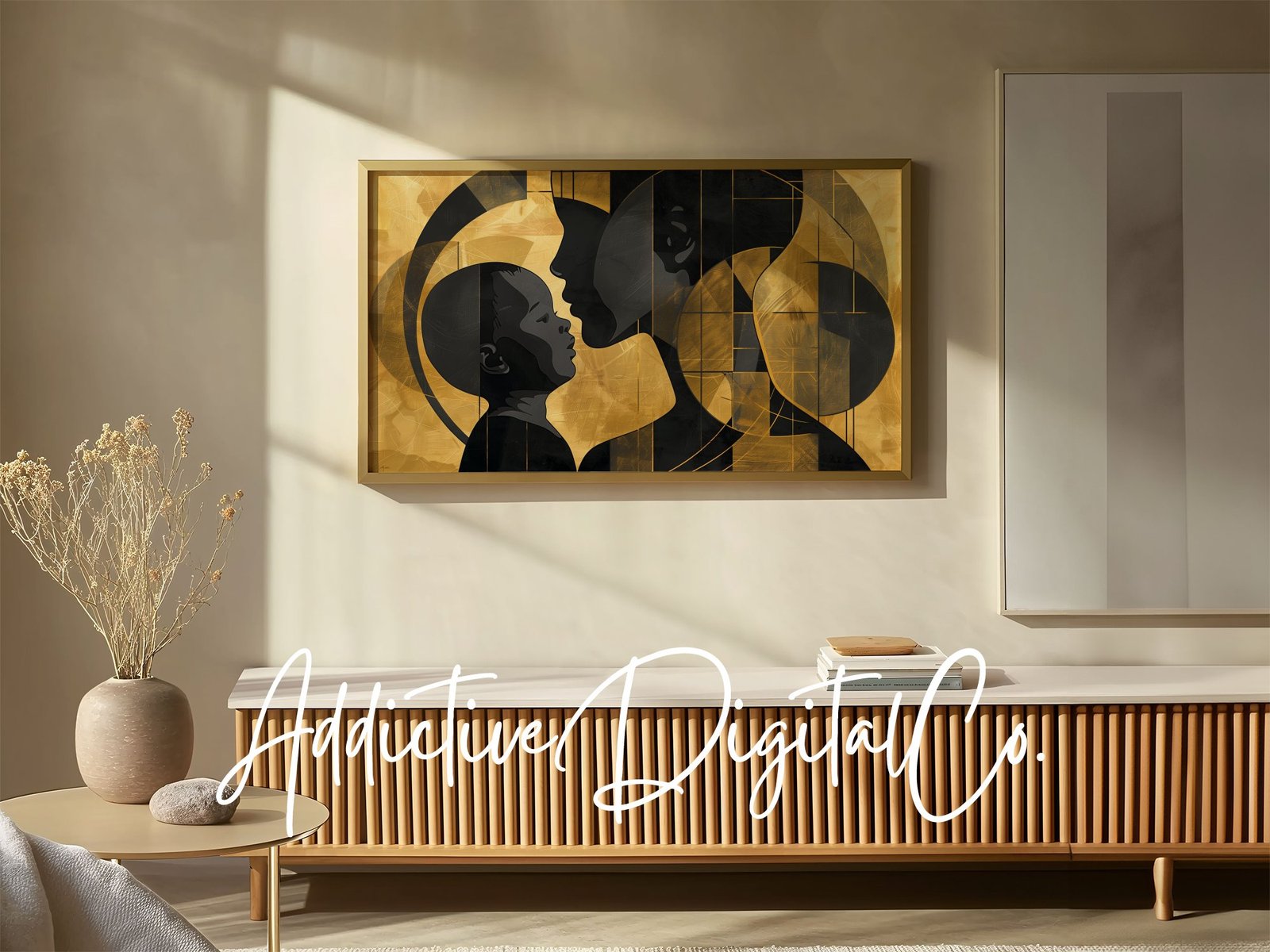 Motherly Love Frame Tv Art, Mother's Day Art Tv Decor, Abstract Mother Child Tv Screensaver Jpg, Geometric Frame Tv Art - Image 2