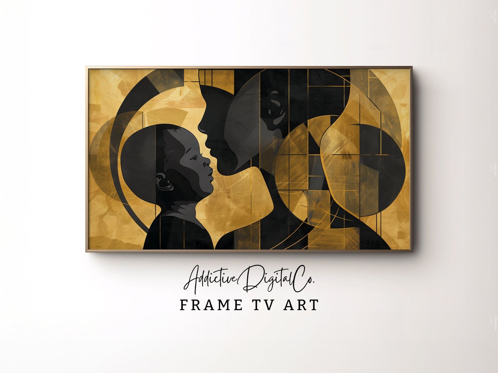 Motherly Love Frame Tv Art, Mother's Day Art Tv Decor, Abstract Mother Child Tv Screensaver Jpg, Geometric Frame Tv Art - Image 5